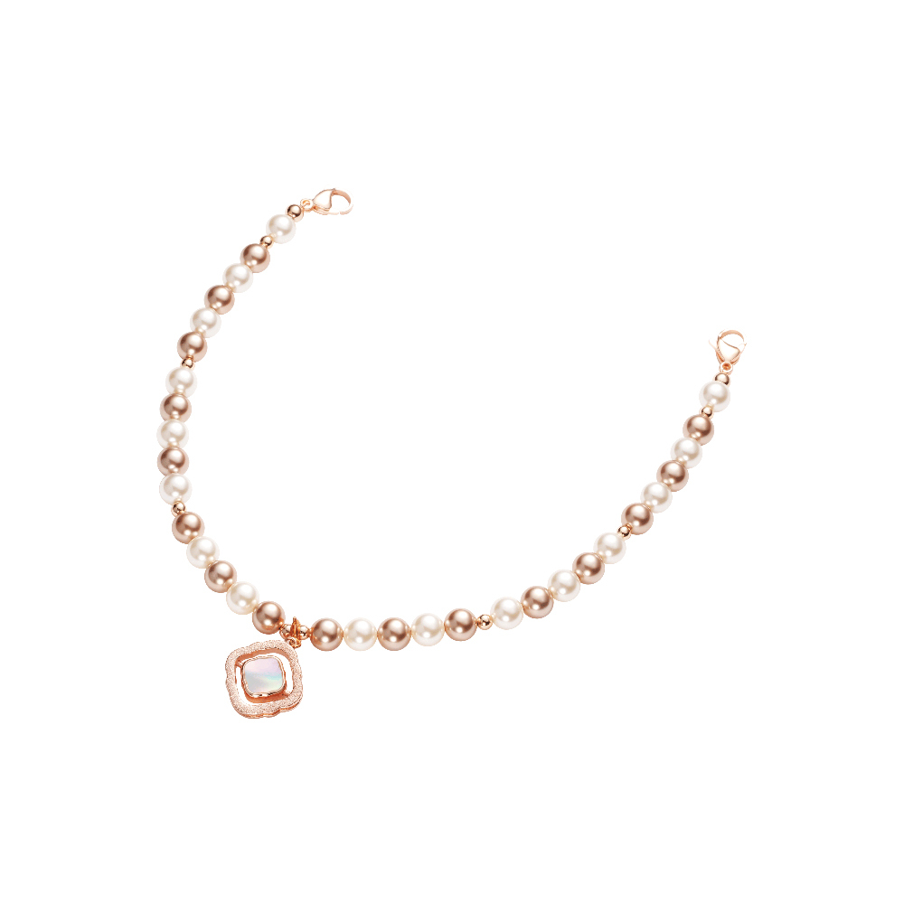 Udemos Ideal Pearl Serisi İnci Taşlı Telefon Bilek Askı İpi - Rose Gold