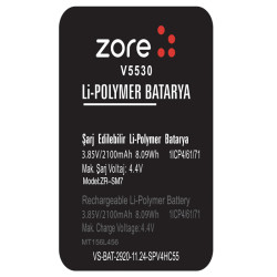 Vestel Venüs 5530 Zore A Kalite Uyumlu Batarya - Zore
