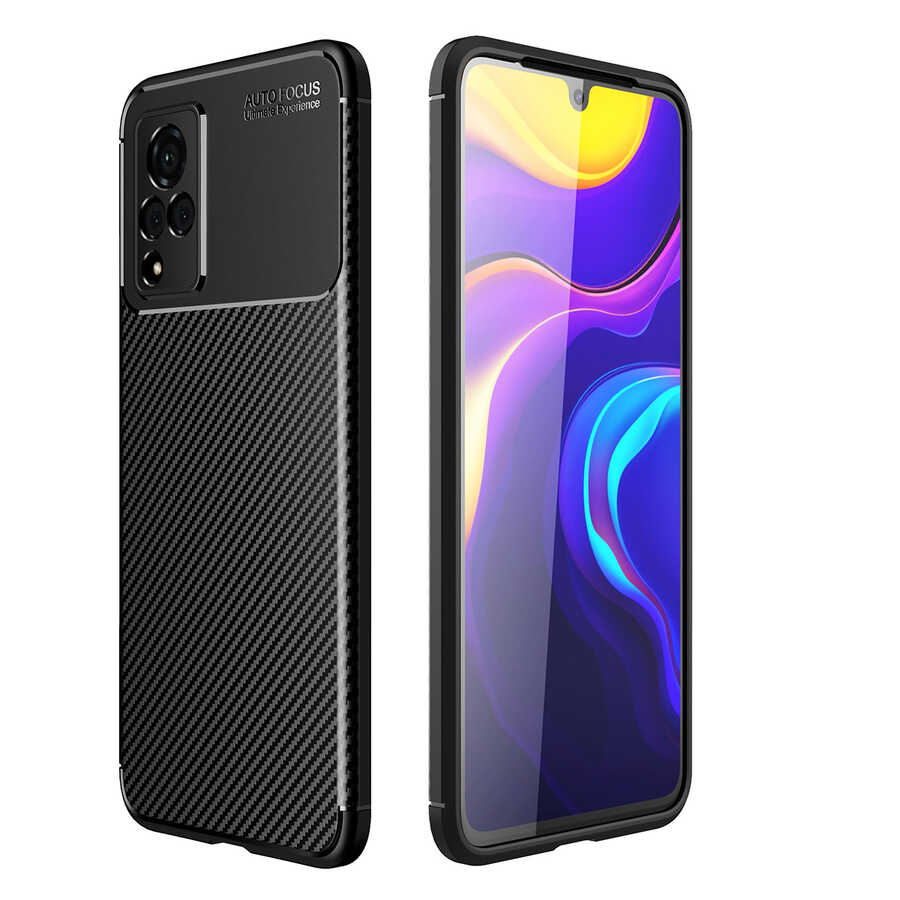 Vivo V21 Kılıf Zore Negro Silikon Kapak - Siyah