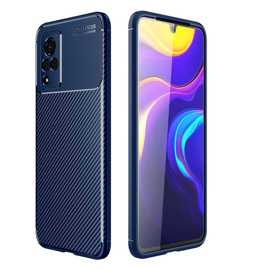 Vivo V21 Kılıf Zore Negro Silikon Kapak - Lacivert