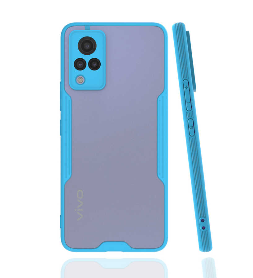 Vivo V21 Kılıf Zore Parfe Kapak - Mavi