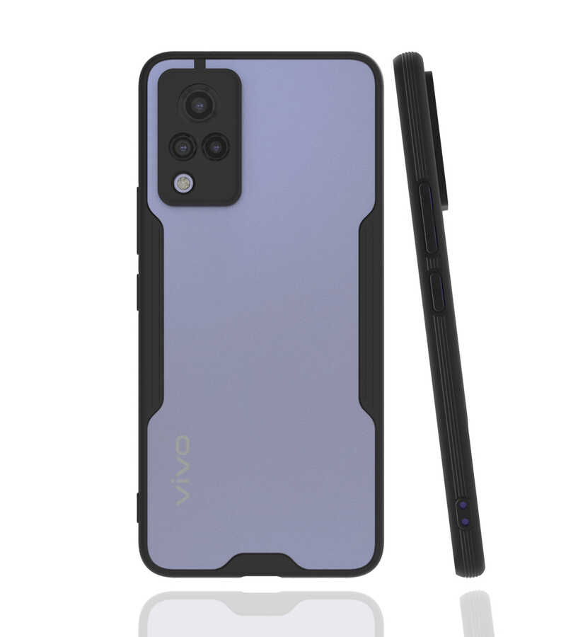 Vivo V21 Kılıf Zore Parfe Kapak - Siyah