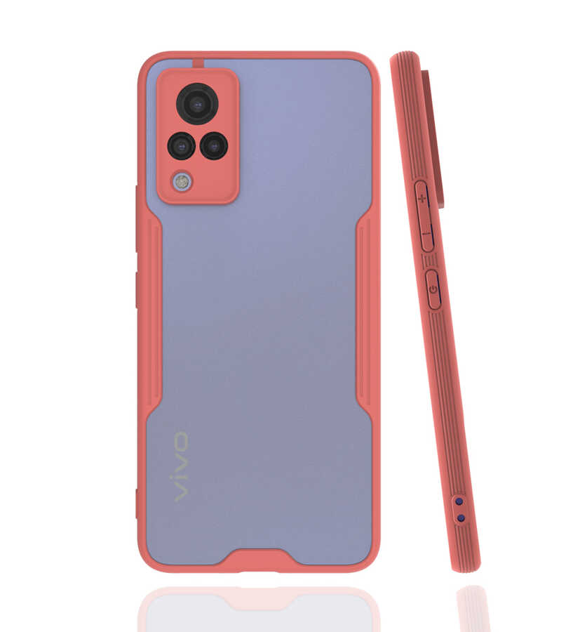 Vivo V21 Kılıf Zore Parfe Kapak - Pembe