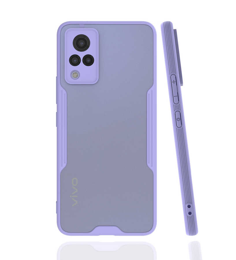 Vivo V21 Kılıf Zore Parfe Kapak - Mor