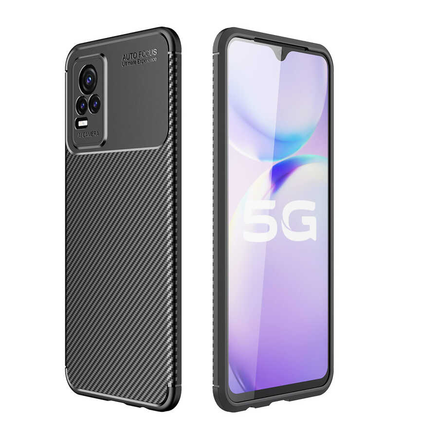 Vivo V21E Kılıf Zore Negro Silikon Kapak - Siyah