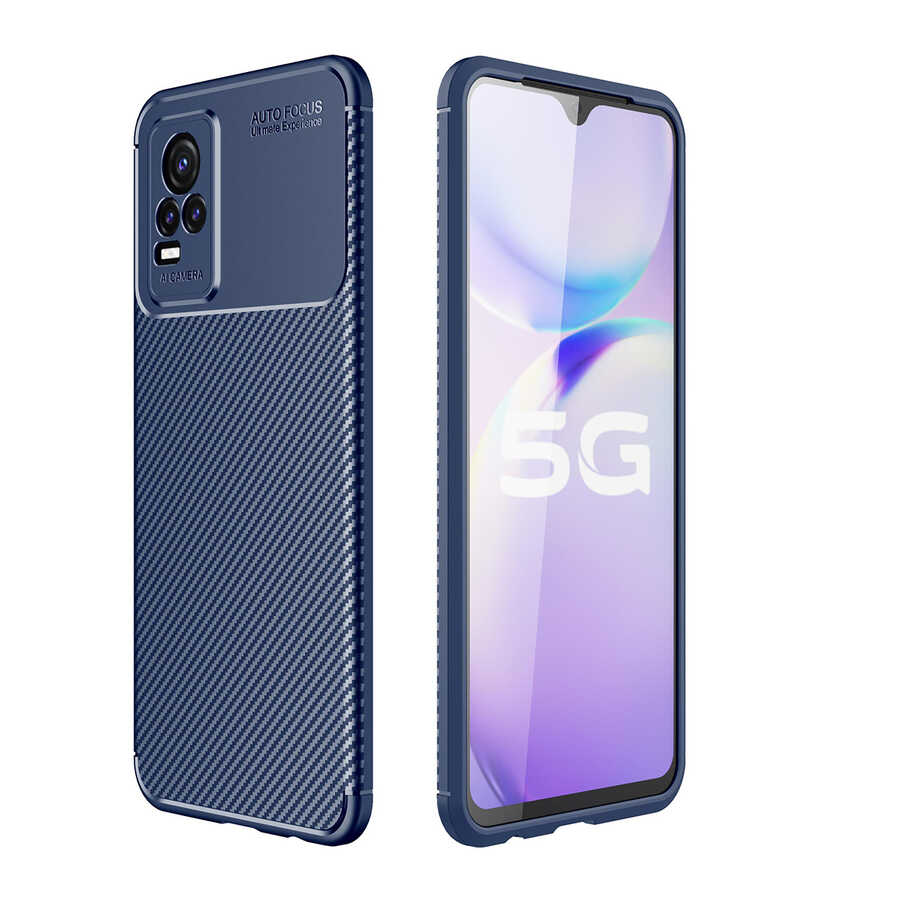 Vivo V21E Kılıf Zore Negro Silikon Kapak - Lacivert