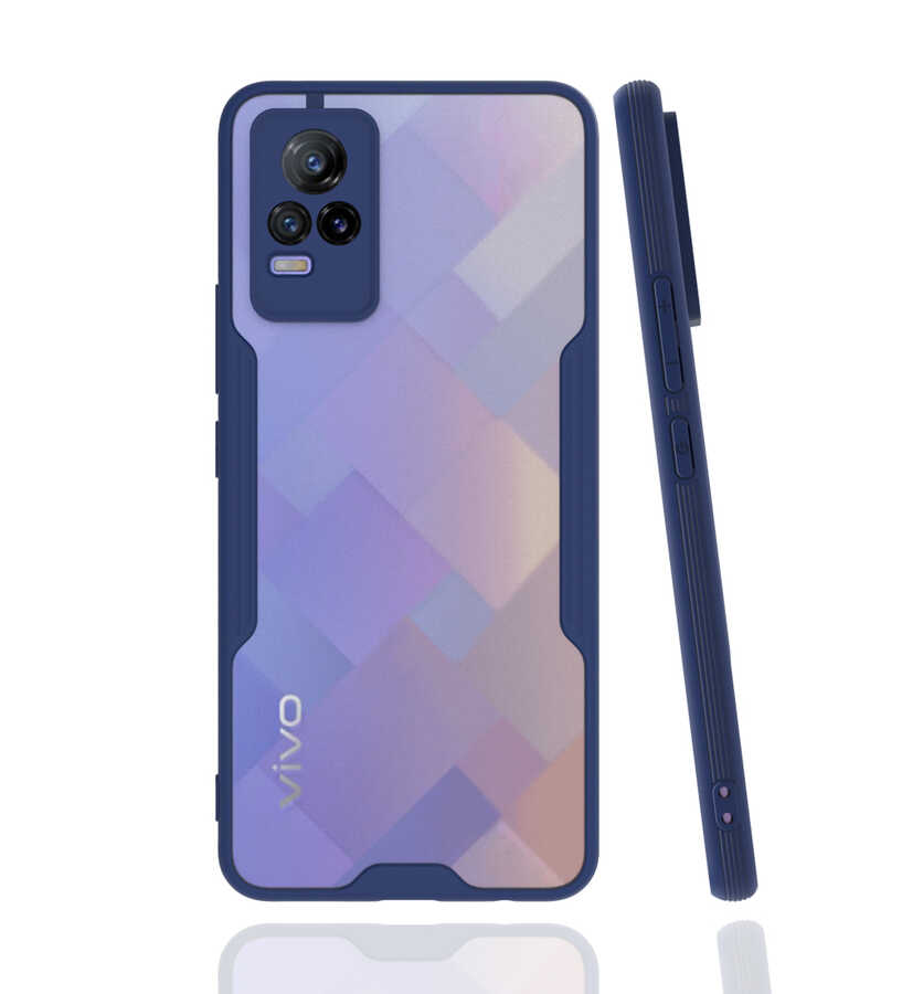 Vivo V21E Kılıf Zore Parfe Kapak - Lacivert
