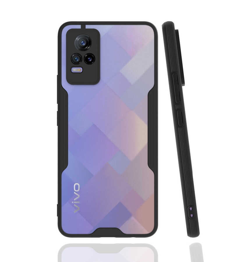 Vivo V21E Kılıf Zore Parfe Kapak - Siyah