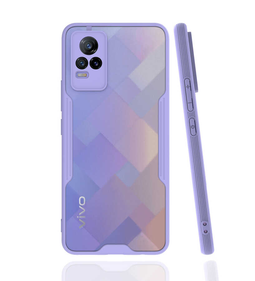 Vivo V21E Kılıf Zore Parfe Kapak - Mor