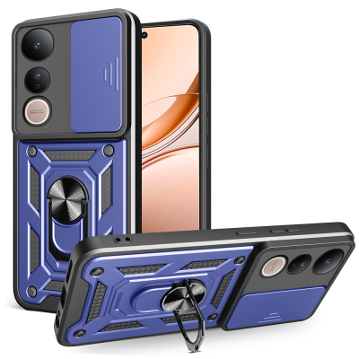 Vivo V50 Lite 4G Case Magnetic Stand Camera Protection Zore Sliding Vega Cover - Zore