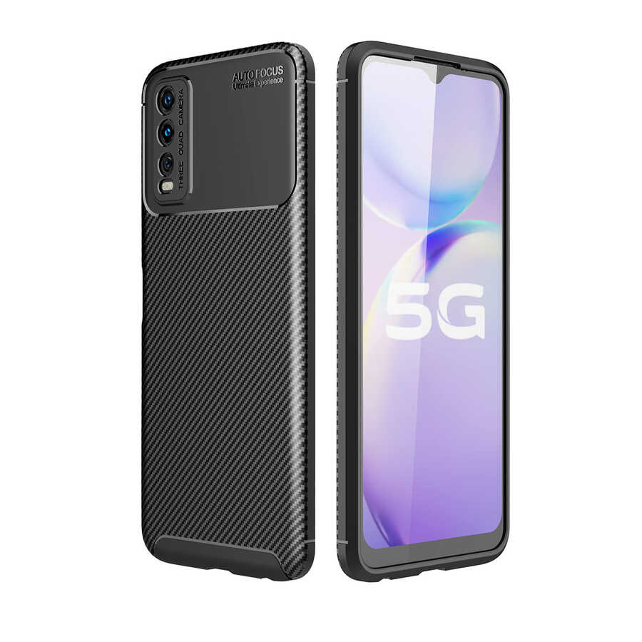 Vivo Y11S Kılıf Zore Negro Silikon Kapak - Siyah