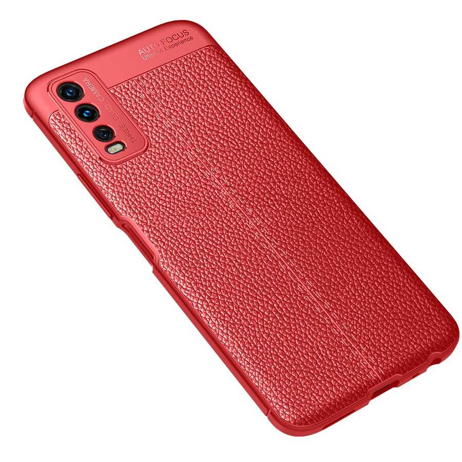 Vivo Y11S Kılıf Zore Niss Silikon Kapak - Kırmızı