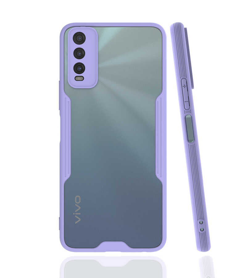 Vivo Y11S Kılıf Zore Parfe Kapak - Mor