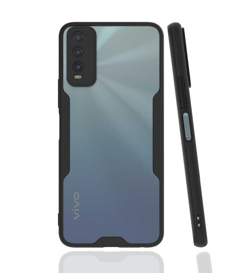 Vivo Y11S Kılıf Zore Parfe Kapak - Siyah