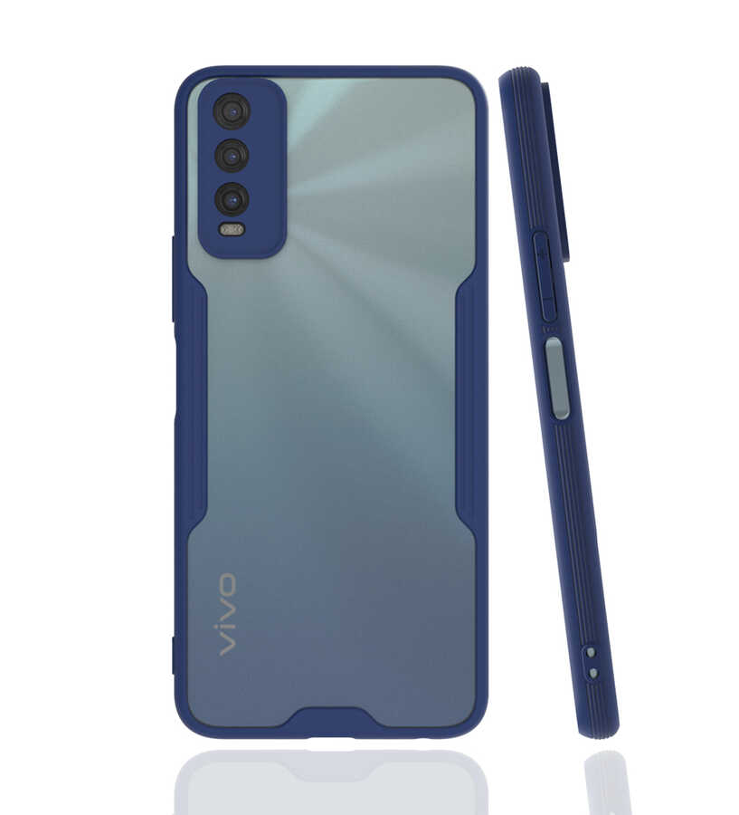Vivo Y11S Kılıf Zore Parfe Kapak - Lacivert