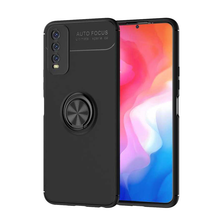 Vivo Y11S Kılıf Zore Ravel Silikon Kapak - Siyah