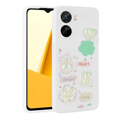 Vivo Y16 Case Relief Figured Shiny Zore Toys Silicone Cover - Zore