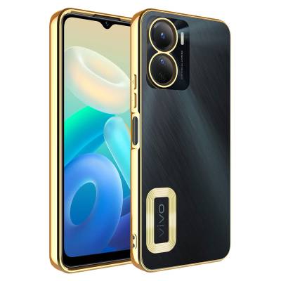 Vivo Y16 Kılıf Kamera Korumalı Logo Gösteren Zore Omega Kapak - Zore