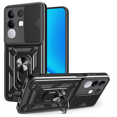 Vivo Y29 4G Case Magnetic Stand Camera Protection Zore Sliding Vega Cover - Zore