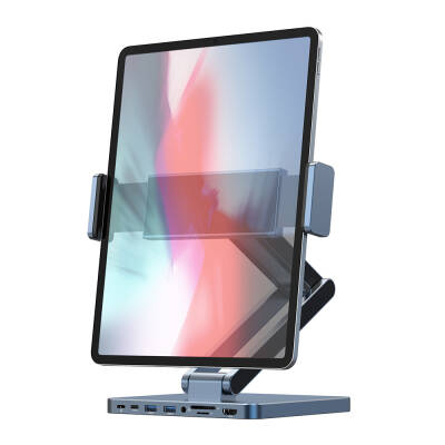 Wiwu AH801 8in1 HDMI (4K@60Hz) Adjustable Tablet Stand Input Type-C Hub Docking Station - Wiwu
