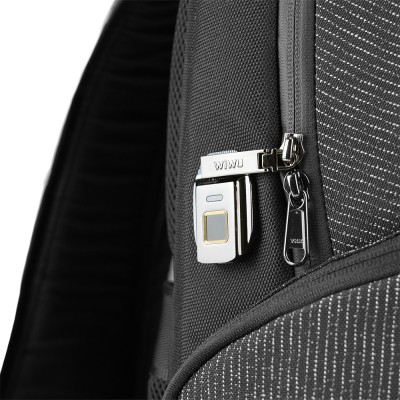Wiwu Anti-Theft Fingerprint Lockable Back Padded Multifunctional Travel Backpack - 8