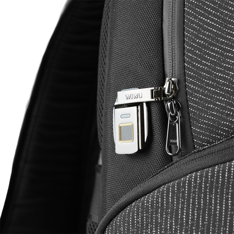 Wiwu Anti-Theft Fingerprint Lockable Back Padded Multifunctional Travel Backpack - 8