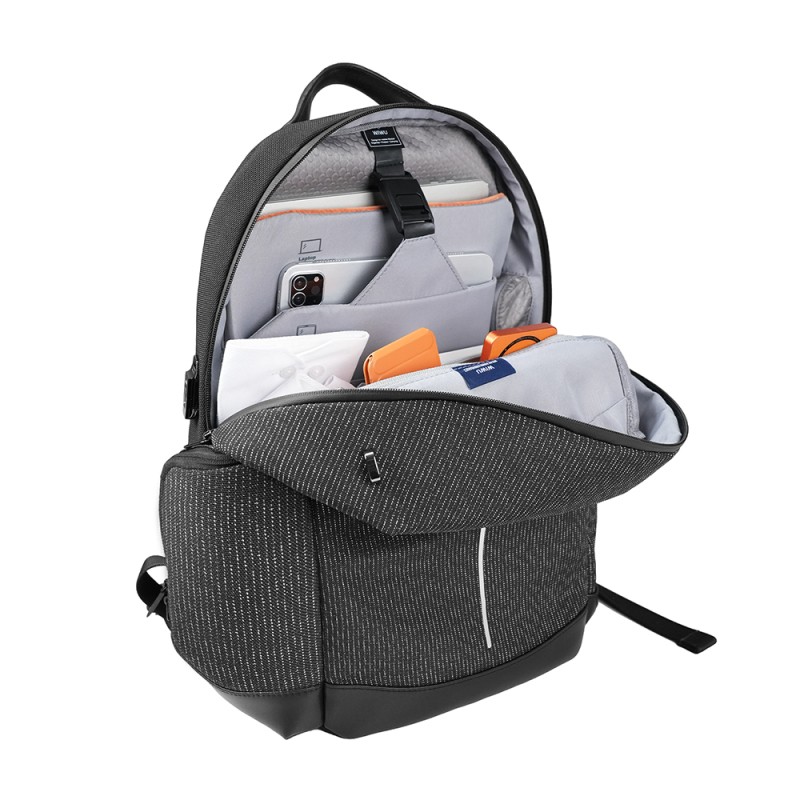 Wiwu Anti-Theft Fingerprint Lockable Back Padded Multifunctional Travel Backpack - 7