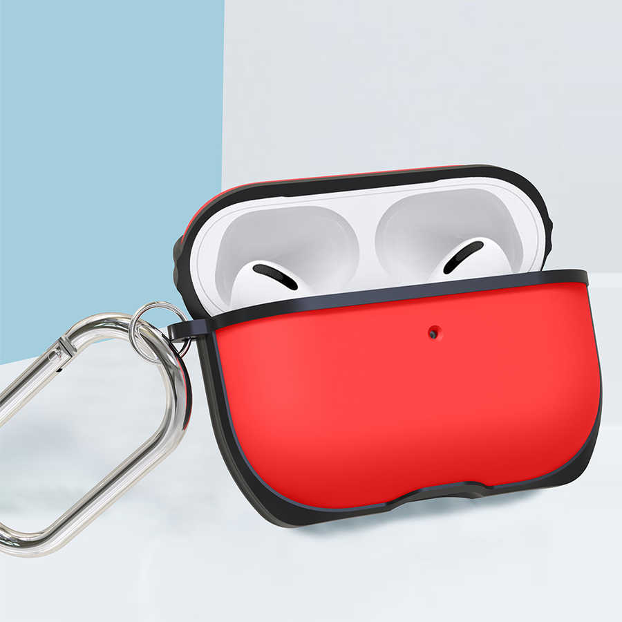 ​Wiwu APC002 Airpods Pro Kılıf - Siyah-Kırmızı