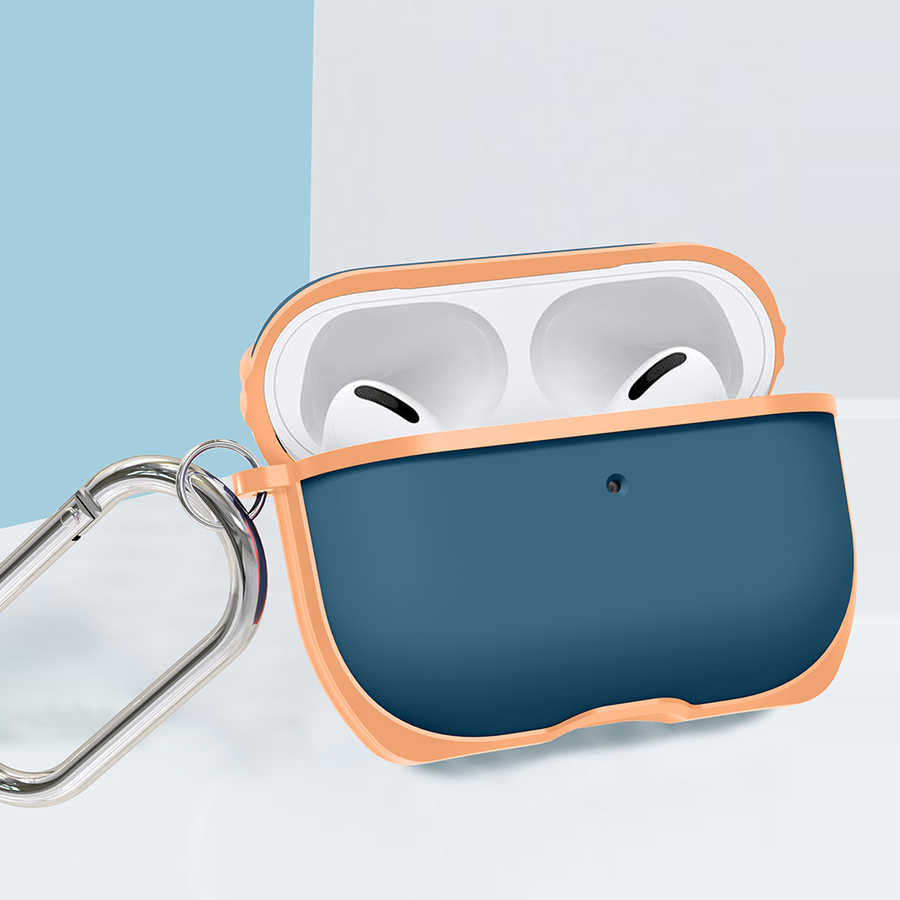 ​Wiwu APC002 Airpods Pro Kılıf - Turuncu-Koyu Yeşil