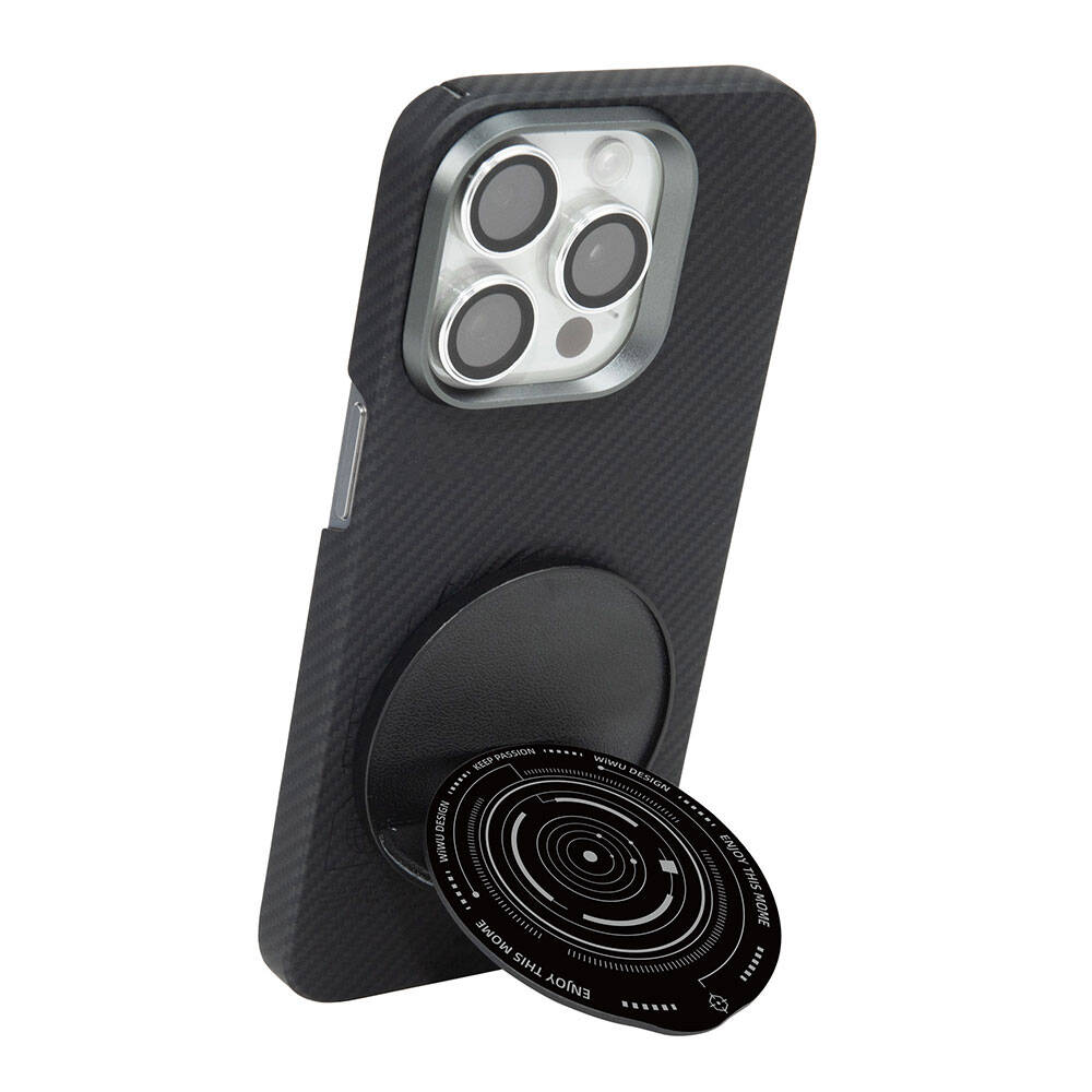 Wiwu B2 Magnetik Özellikli Keep Passion Tasarımlı Parmak Ring Stand - Siyah