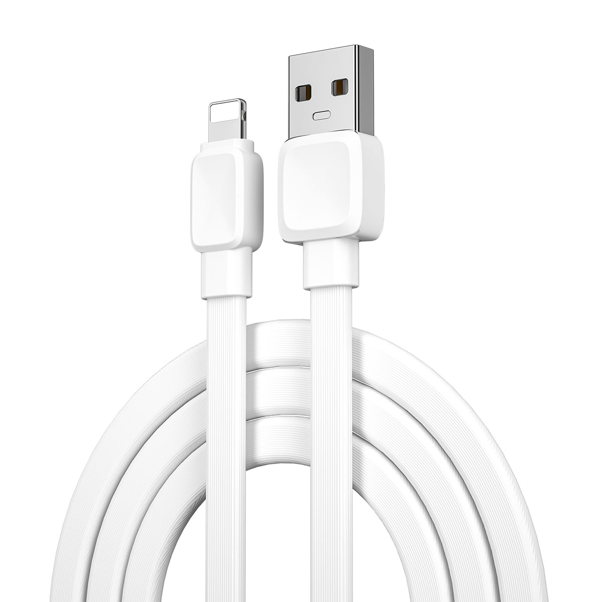 Wiwu Bravo Wİ-C003 Yassı Tasarım Lightning Usb Kablo 1M - Beyaz
