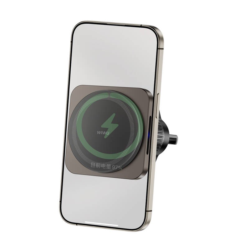 Wiwu CH-318 Magneto Serisi M-safe Şarj Özellikli Havalandırma Tasarım Araç Telefon Tutucu - 4