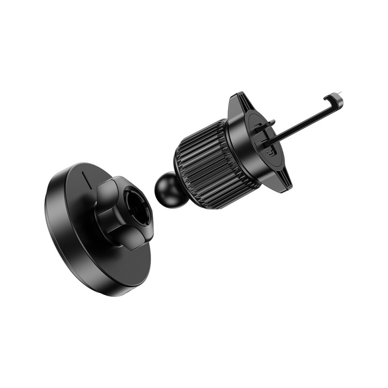 Wiwu CH-325 M-safe Şarj Özellikli Aramid Fiber Qi2 Teknolojili Havalandırma Tasarım Araç Telefon Tutucu 15W - 6