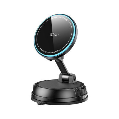Wiwu CH-326 360 Degree Rotating Vacuum Car Phone Holder with M-safe Charging 15W - Wiwu