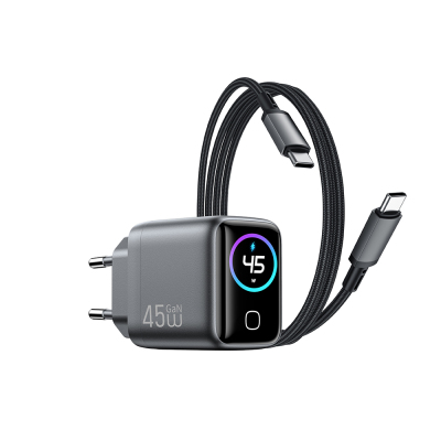 Wiwu CHG500 Voyager Series GaN Technology PD/QC Fast Charging Head with TFT Display 45W - Wiwu