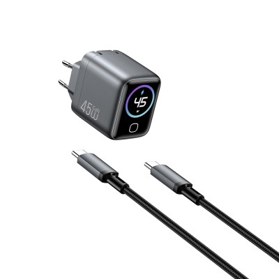 Wiwu CHG500 Voyager Serisi GaN Teknolojili PD/QC TFT Göstergeli Hızlı Şarj Başlığı 45W - 2