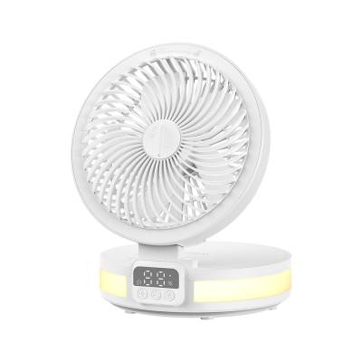​Wiwu FS05 Foldable Rechargeable Digital LED Display Desktop Fan with Night Light - Wiwu