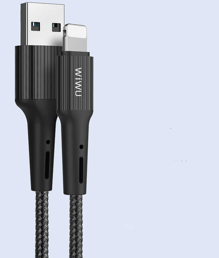 Wiwu G30 Gear Charging Lightning Kablo - Siyah
