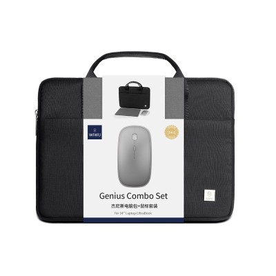 Wiwu Genius Combo Series 3in1 14 inch Laptop Bag & Wireless Mouse & Mouse Pad Set - 4