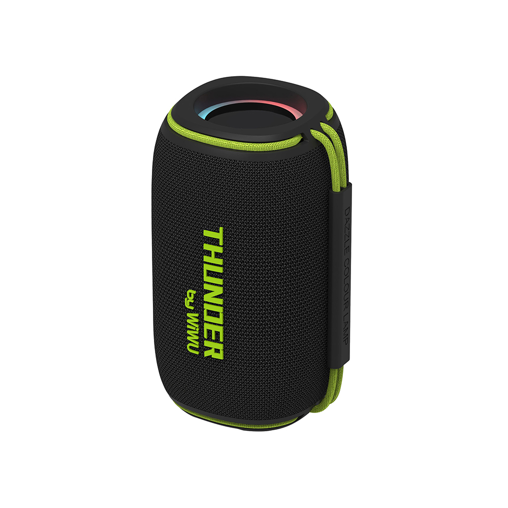 Wiwu H5 Su Geçirmez RGB Işıklı TWS Bluetooth Hoparlör v5.3 15W - Siyah