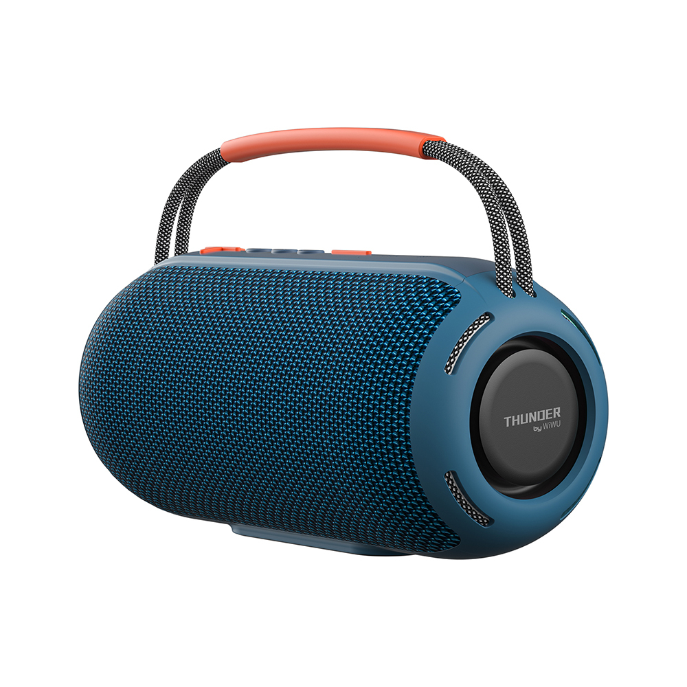 Wiwu H6 RGB Işıklı Askılı TWS Bluetooth Speaker Hoparlör v5.3 16W - Mavi
