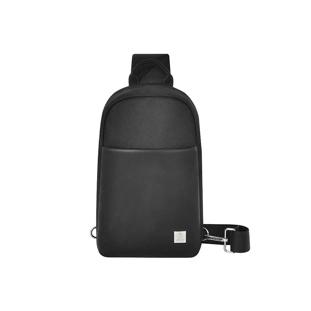Wiwu Hali Serisi Crossbody 1680D Su Geçirmez Naylon Kumaş Omuz Askılı Çapraz Vücut Çantası - Siyah