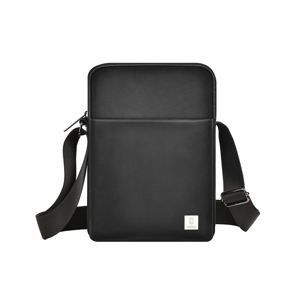 Wiwu Hali Serisi Sling 1680D Su Geçirmez Polyester Kumaş Çapraz Askılı Vücut Çantası - Siyah