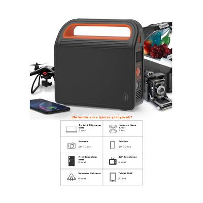 Wiwu JC-12 Dijital Ekran Lambalı Çoklu Priz ve Araç Şarj Portlu Taşınabilir Powerbank 300W 86400mAh - 13