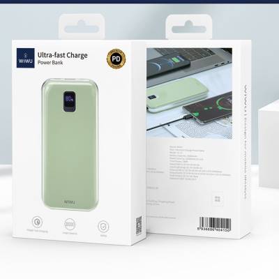 Wiwu JC-16 LED Ekranlı Li-Polimer Aşırı Akım Korumalı Taşınabilir Powerbank PD 20W 10000mAh - 9