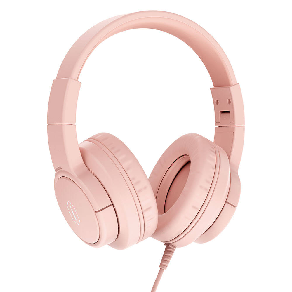 Wiwu KTD-01 Hi-Fi Ses Kaliteli Kablolu Katlanabilir 3.5mm Kulak Üstü Kulaklık - Pembe