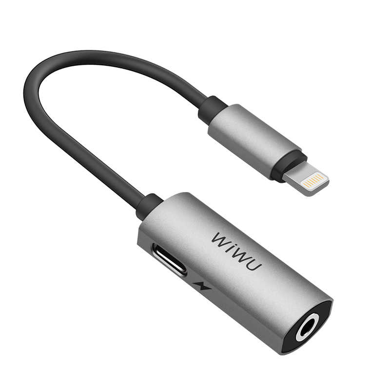 Wiwu LT01 Lightning Ses Adaptörü - Gri