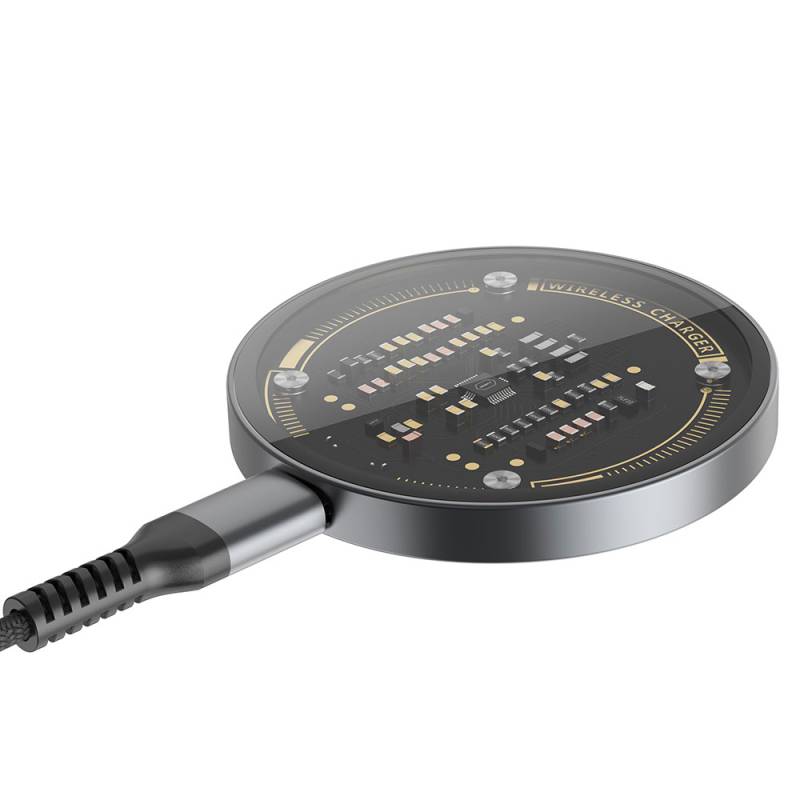 Wiwu M17 Magnetik Intelligent Transparan Wireless Şarj Ultra İnce Şeffaf 15W Android iOS Destekli - 3