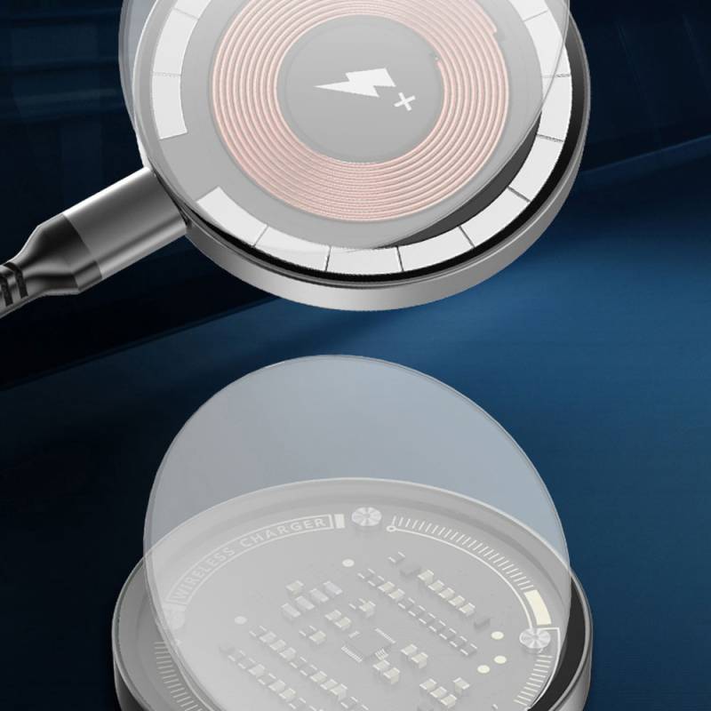 Wiwu M17 Magnetik Intelligent Transparan Wireless Şarj Ultra İnce Şeffaf 15W Android iOS Destekli - 11