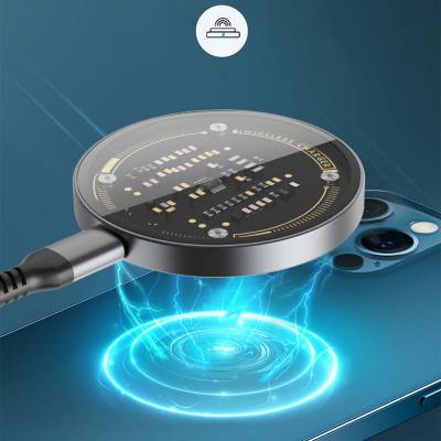 Wiwu M17 Magnetik Intelligent Transparan Wireless Şarj Ultra İnce Şeffaf 15W Android iOS Destekli - 12